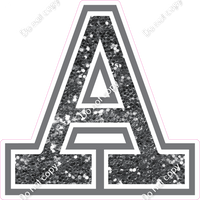 18" Greek Individual Silver Sparkle - Alphabet Pieces Alpha