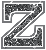 18" Greek Individual Silver Sparkle - Alphabet Pieces Zeta