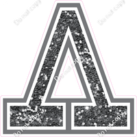 18" Greek Individual Silver Sparkle - Alphabet Pieces Lambda