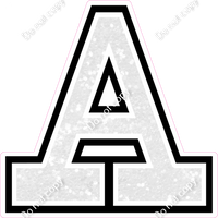 18" Greek Individual White Sparkle - Alphabet Pieces Alpha