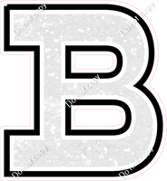 18" Greek Individual White Sparkle - Alphabet Pieces Beta