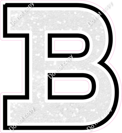18" Greek Individual White Sparkle - Alphabet Pieces Beta