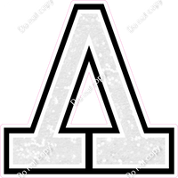 18" Greek Individual White Sparkle - Alphabet Pieces Lambda