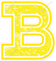 18" Greek Individual Yellow Sparkle - Alphabet Pieces Beta