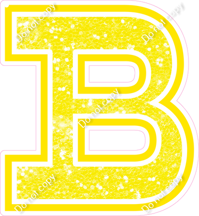 18" Greek Individual Yellow Sparkle - Alphabet Pieces Beta