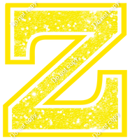 18" Greek Individual Yellow Sparkle - Alphabet Pieces Zeta