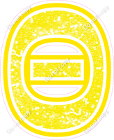 18" Greek Individual Yellow Sparkle - Alphabet Pieces Theta