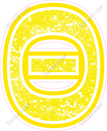 18" Greek Individual Yellow Sparkle - Alphabet Pieces Theta