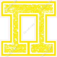 18" Greek Individual Yellow Sparkle - Alphabet Pieces Pi