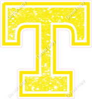 18" Greek Individual Yellow Sparkle - Alphabet Pieces Tau