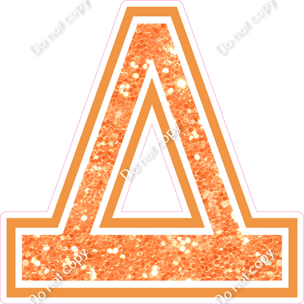 23.5" Greek Individual Amber Sparkle - Alphabet Pieces Delta