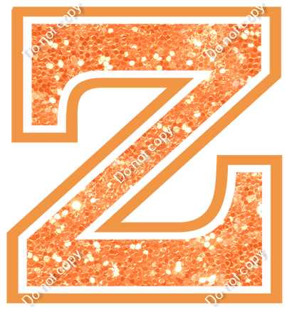 23.5" Greek Individual Amber Sparkle - Alphabet Pieces Zeta