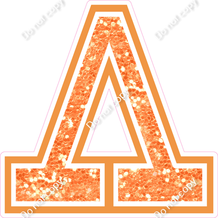23.5" Greek Individual Amber Sparkle - Alphabet Pieces Lambda