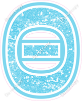 23.5" Greek Individual Baby Blue Sparkle - Alphabet Pieces Theta