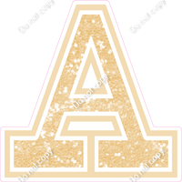 23.5" Greek Individual Champagne Sparkle - Alphabet Pieces Alpha