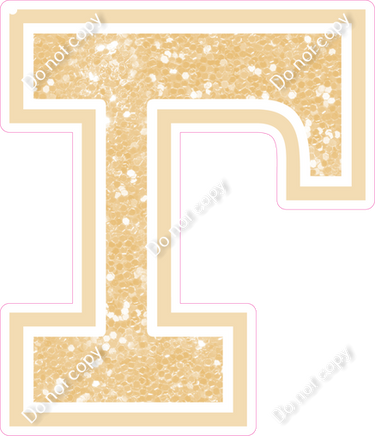 23.5" Greek Individual Champagne Sparkle - Alphabet Pieces Gamma