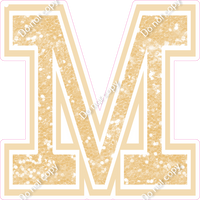 23.5" Greek Individual Champagne Sparkle - Alphabet Pieces Mu