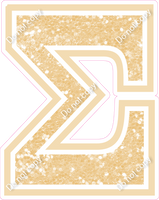 23.5" Greek Individual Champagne Sparkle - Alphabet Pieces Sigma