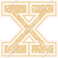 23.5" Greek Individual Champagne Sparkle - Alphabet Pieces Chi