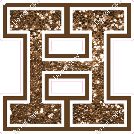 23.5" Greek Individual Chocolate Sparkle - Alphabet Pieces Eta
