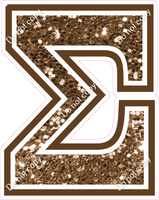 23.5" Greek Individual Chocolate Sparkle - Alphabet Pieces Sigma