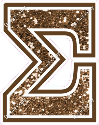 23.5" Greek Individual Chocolate Sparkle - Alphabet Pieces Sigma