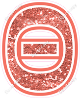 23.5" Greek Individual Coral Sparkle - Alphabet Pieces Theta