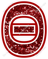 23.5" Greek Individual Crimson Sparkle - Alphabet Pieces Theta