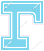 23.5" Greek Individual Flat Baby Blue - Alphabet Pieces Gamma