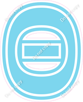 23.5" Greek Individual Flat Baby Blue - Alphabet Pieces Theta