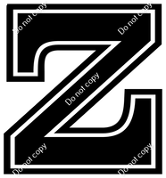 23.5" Greek Individual Flat Black - Alphabet Pieces Zeta