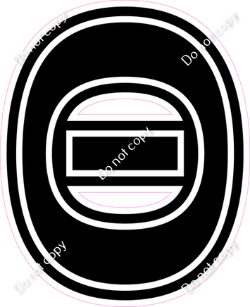 23.5" Greek Individual Flat Black - Alphabet Pieces Theta