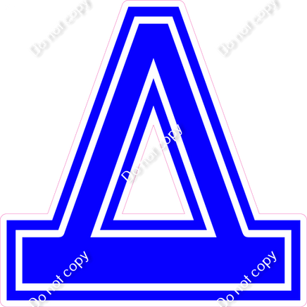 23.5" Greek Individual Flat Blue - Alphabet Pieces Delta