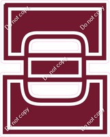 23.5" Greek Individual Flat Burgundy - Alphabet Pieces Xi