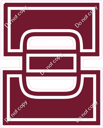23.5" Greek Individual Flat Burgundy - Alphabet Pieces Xi