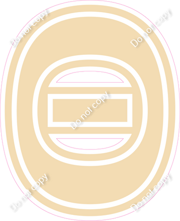 23.5" Greek Individual Flat Champagne - Alphabet Pieces Theta