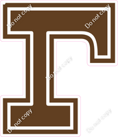 23.5" Greek Individual Flat Chocolate - Alphabet Pieces Gamma