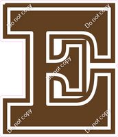 23.5" Greek Individual Flat Chocolate - Alphabet Pieces Epsilon