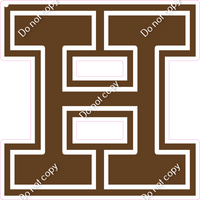 23.5" Greek Individual Flat Chocolate - Alphabet Pieces Eta