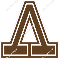 23.5" Greek Individual Flat Chocolate - Alphabet Pieces Lambda