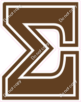 23.5" Greek Individual Flat Chocolate - Alphabet Pieces Sigma