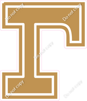23.5" Greek Individual Flat Gold - Alphabet Pieces Gamma