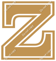 23.5" Greek Individual Flat Gold - Alphabet Pieces Zeta