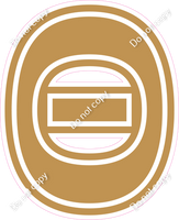 23.5" Greek Individual Flat Gold - Alphabet Pieces Theta
