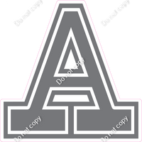 23.5" Greek Individual Flat Dark Grey - Alphabet Pieces