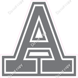 23.5" Greek Individual Flat Dark Grey - Alphabet Pieces