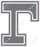 23.5" Greek Individual Flat Dark Grey - Alphabet Pieces