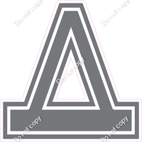 23.5" Greek Individual Flat Dark Grey - Alphabet Pieces