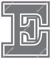 23.5" Greek Individual Flat Dark Grey - Alphabet Pieces