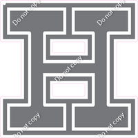 23.5" Greek Individual Flat Dark Grey - Alphabet Pieces
